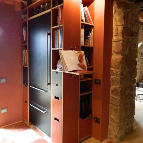 3 schrank mit integriertem kuehlschrank