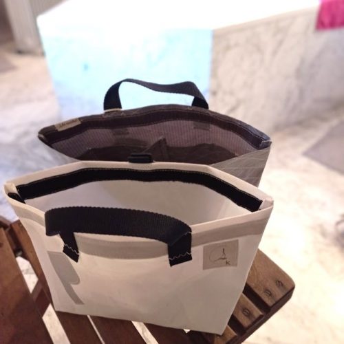 le malins double bag recyceltes segel 4